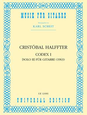 Halffter Cristó: Halffter Codex 1 S.gtr