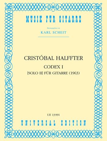 Halffter Cristó: Halffter Codex 1 S.gtr