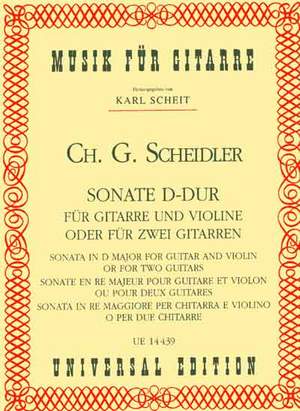 Scheidler Chris: Scheidler Sonate Dmaj S.gtr Or 2gtr Or