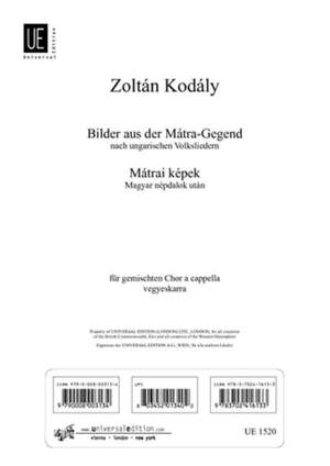 Kodaly, Z: Matra Pictures Satb Chor.score