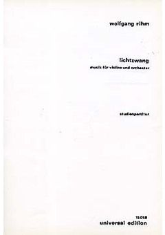 Rihm, Wolfgang: Lichtzwang Miniature Score