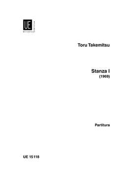 Takemitsu Toru: Takemitsu Stanza No.1 Vce Inst