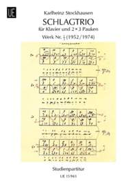 Stockhausen, K: Trio No.1-3 Perc Score Nr. 1/3