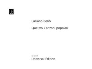 Berio, L: Four Canzoni Popolari Vce