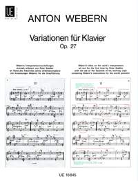 Webern, A: Variationen Op.27