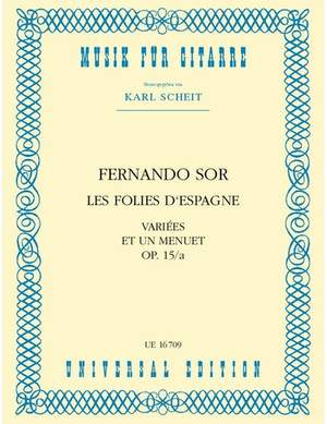 Scheit Karl: Sor Les Folies D'espagne Op15a S Gtr Op. 15/a