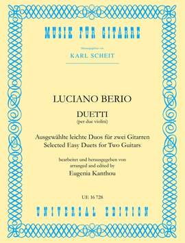 Berio, L: Selected Easy Duets 2gtr
