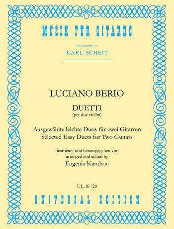 Berio, L: Selected Easy Duets 2gtr