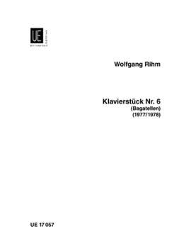 Rihm, Wolfgang: Klavierstucke No.6