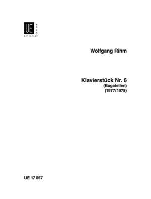 Rihm, Wolfgang: Klavierstucke No.6
