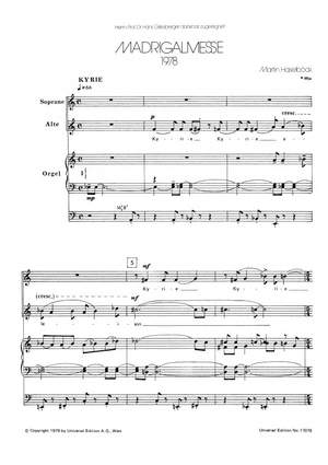 Haselböck Marti: Madrigalmesse