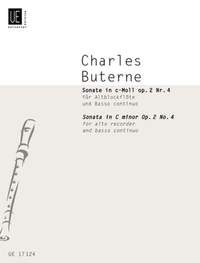 Buterne Charles: Butterne Sonate Cmin Op2/4 Tre Rec Pft Op. 2/4