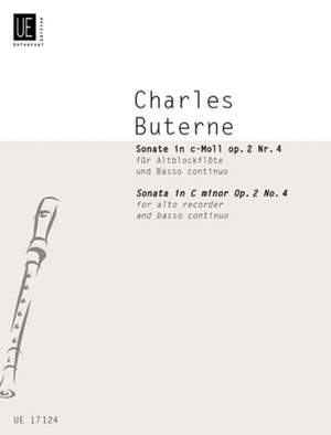 Buterne Charles: Butterne Sonate Cmin Op2/4 Tre Rec Pft Op. 2/4