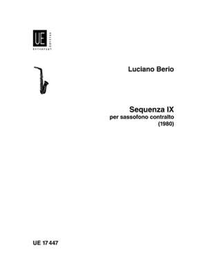 Berio, L: Sequenza IXb for alto saxophone