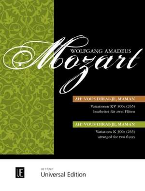 Mozart, W A: 12 Variations On Ah! Vous 2fl Kv 300e (265)