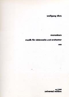 Rihm, Wolfgang: Monodrama Score