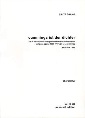 Boulez, P: Cummings ist der Dichter