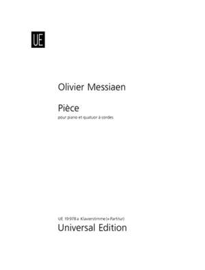 Messiaen, O: Piece Piano & Str.quartet Score