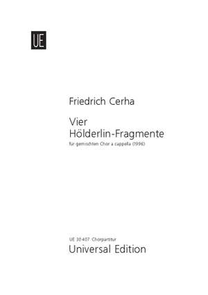 Cerha Friedrich: Cerha Vier Holderlin Satb.chor Cappella