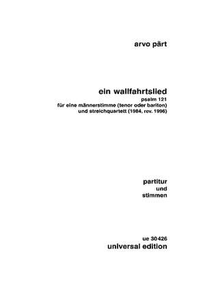 Pärt, A: Wallfahrtslied Male.vce Str.quartet