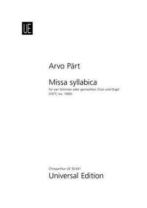 Pärt, A: Missa Syllabica Chor.scor