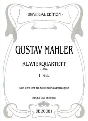 Mahler, G: Piano Quartet (Score and Parts)