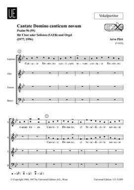 Pärt, Arvo: Cantate Domino canticum novum