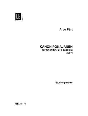 Pärt, A: Kanon Pokajanen Stsc