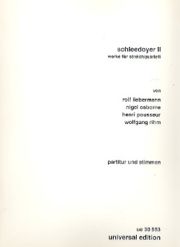 Liebermann Rolf: Various Schleedoyer Ii Str.quartet Score