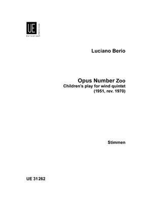 Berio, L: Opus Number Zoo Parts