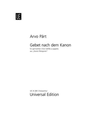 Pärt, A: Prayer After Kanon Chor.sc