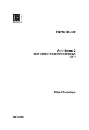 Boulez, P: Anthèmes 2