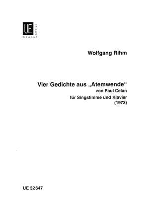 Rihm Wolfgang: 4 Gedichte aus Atemwende