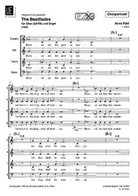 Pärt, Arvo: The Beatitudes – Seligpreisung