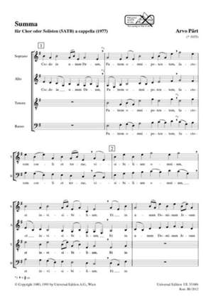 Pärt, A: Summa