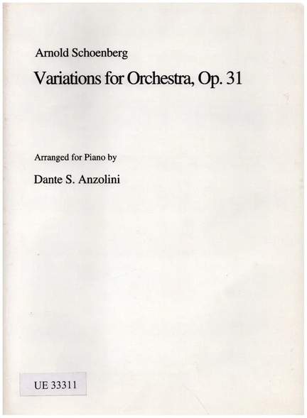 Schoenberg, Arnold: Variations op. 31