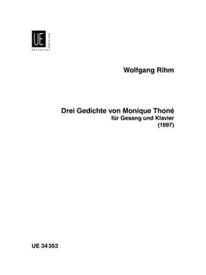 Rihm Wolfgang: 3 Gedichte von Monique Thoné