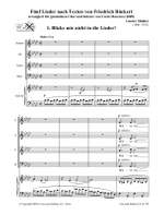 Mahler, G: 5 Lieder nach Texten von Friedrich Rückert Product Image