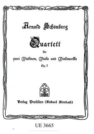 Schoenberg, A: String Quartet No.1 Op.7 Miniature score