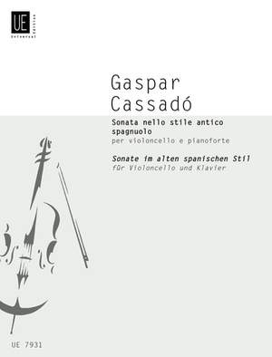 Cassadó Gaspar: Cassado Sonata Vc Pft