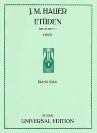Hauer Josef Mat: Etüden op. 22/1-5 Band 1