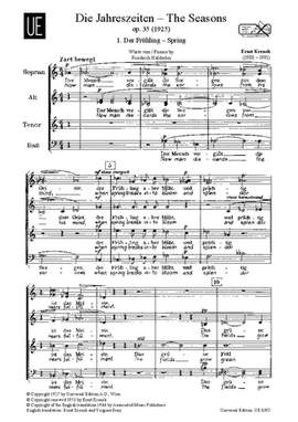 Krenek Ernst: Die Jahreszeiten op. 35