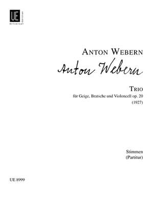 Webern, A: Str Trio Op20 Parts Op. 20