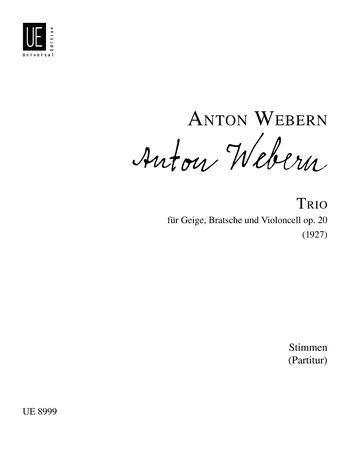 Webern, A: Str Trio Op20 Parts Op. 20