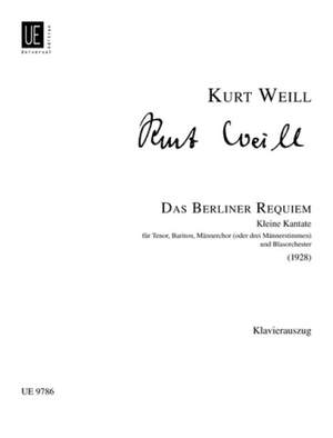 Weill, K: Berliner Requiem Vocsc