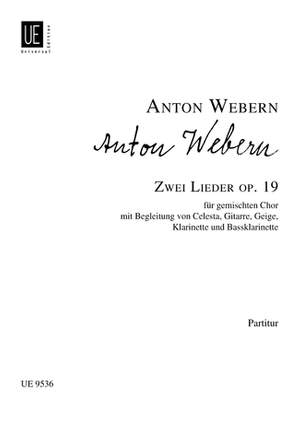 Webern, A: Zwei Lieder Choral Score Op. 19