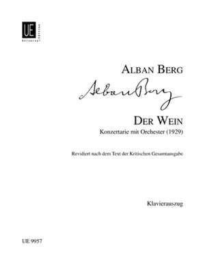Berg, A: Der Wein Vocal Score