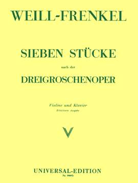Weill, K: Sieben Stucke Vln Pft Easy Edition