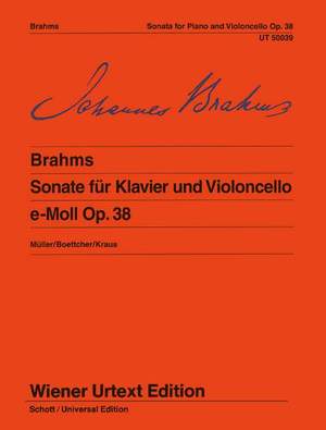 Brahms, J: Sonata op. 38