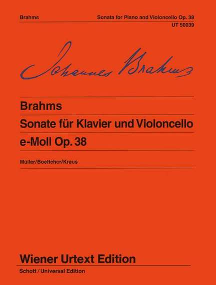Brahms, J: Sonata E minor op. 38